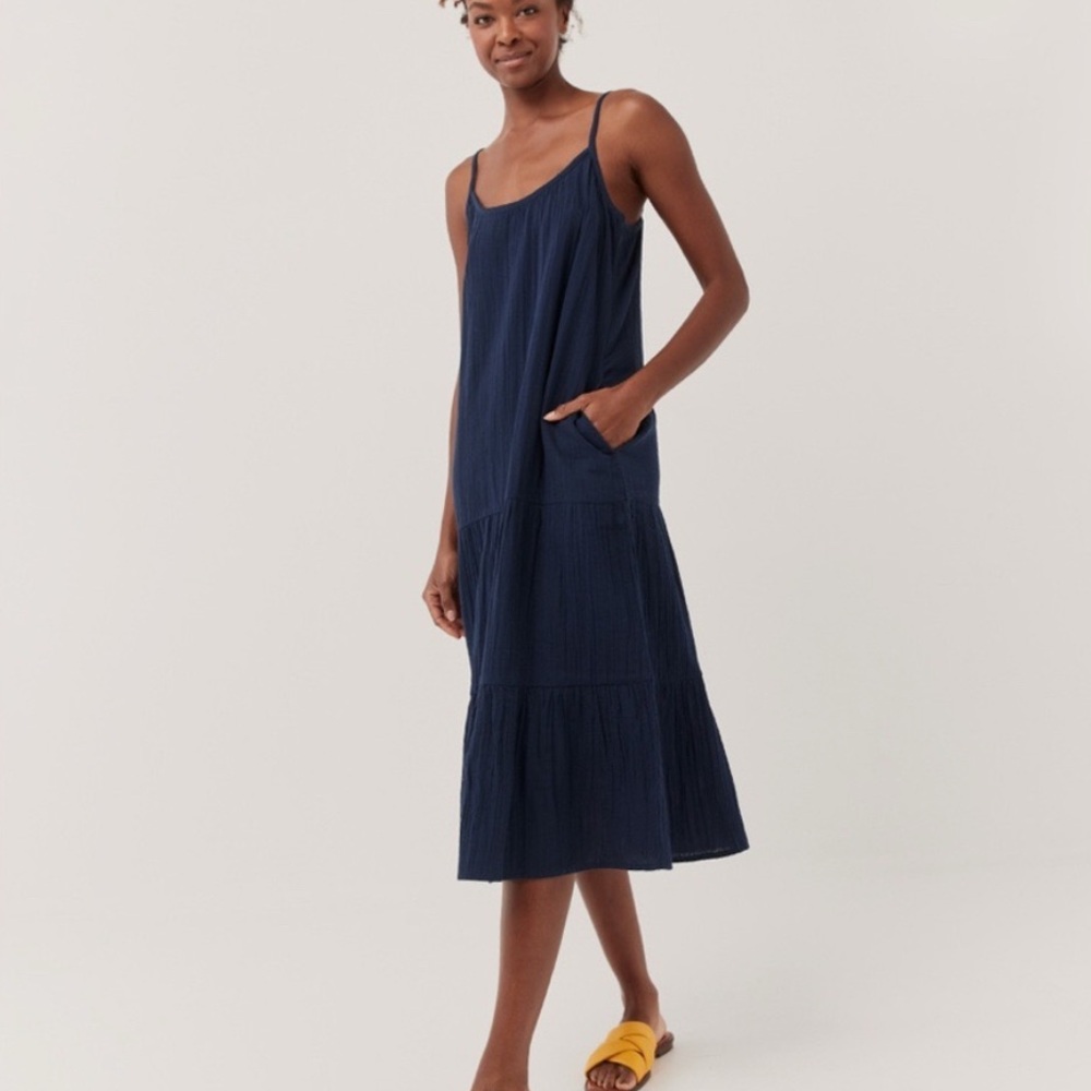 Women’s Maritime Navy The Coastal Cami Maxi Dress Size XL